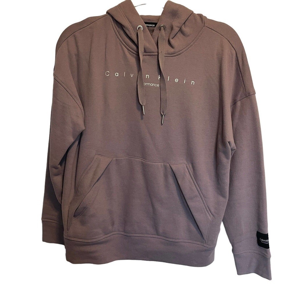 New Calvin Klein Performance Hooded Sweatshirt Lilac Womens Small Hoodie